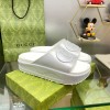 Gucci silver white flatforms