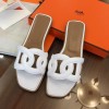 Hermes slippers white 01