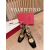 Valentino all black heels
