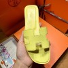Hermes yellow slippers