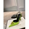 Versace La Medusa sling back green heels