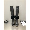 Chanel high shearling boots