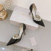 Jimmy Choo Patent Black Leather Pearl Aurelie 65