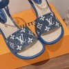 Louis Vuitton Blue Maia Wedge Sandals