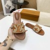 LV slippers Raffia Brown