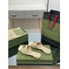 Gucci GG Yellow Canvas Sandals