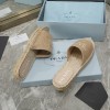 Prada Beige Espadrille Slides