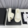 Chanel white mules slippers