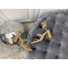 René Caovilla spiked spiral-ankle gold sandals 8cm