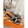 Hermes black slippers 02