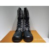 LV black monogram high boots