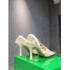 Bottega Veneta white fishnet heels