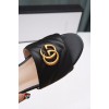 Gucci GG matelasse black slide sandal