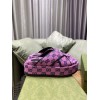 Gucci pink denim flatform slippers