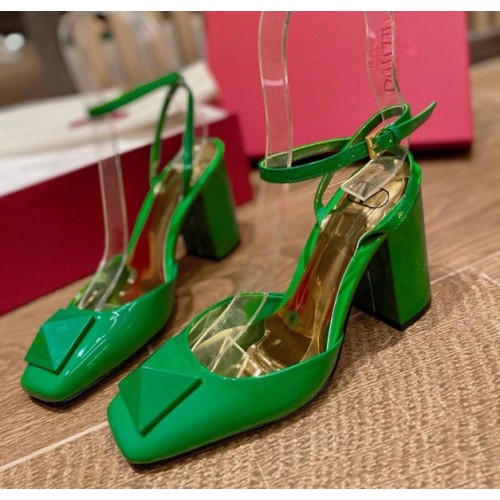 Valentino all green heels