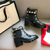 Gucci Embroidered leather ankle boot