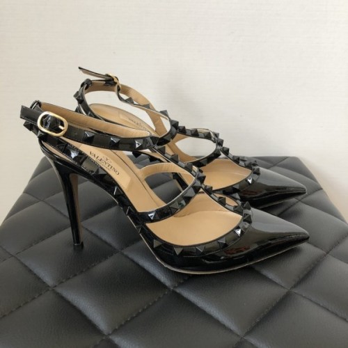 Valentino Black Patent Rockstud high heels