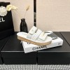 Chanel sandals white in raffia