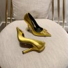 Versace Medusa gold pumps