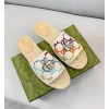 Gucci color GG raffia slippers