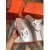 Hermes slippers white 01