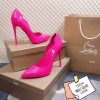 Lousboutin pink patent heel