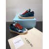 LANVIN Curb zigzag-laces blue sneakers