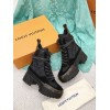 Louis Vuitton Lauréate Desert black leather ankle boots