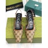 GUCCI brown GG slingback heels