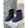 Prada padded nylon sherling blue boot