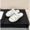 Chanel sandals white in raffia