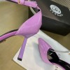Versace purple patent leather heels