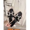 Hermes black slippers 02