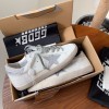 Golden Goose Super-Star silver glittery sneakers