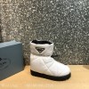 Prada padded nylon white boot
