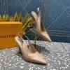 Louis Vuitton slingback beige heels