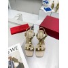 Valentino Garavani Roman Stud Beige Heeled Sandals 9cm