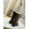 Louis Vuitton fur high boots