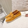 Lora Piana yellow suede flats