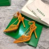 Bottega veneta orange fishnet heel