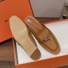 Hermes Oz brown loafers