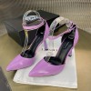 Versace purple patent leather heels