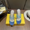 Fendi blue heeled sandal