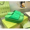Gucci green flatforms