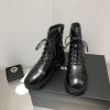 Chanel Black Quilted Chain Boots