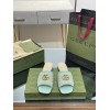 Gucci GG Green Canvas Sandals