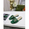 Gucci green GG slippers