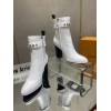 Louis Vuitton white high boots