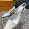 Louis Vuitton slingback white heels