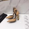 YSL Patent Beige Heels